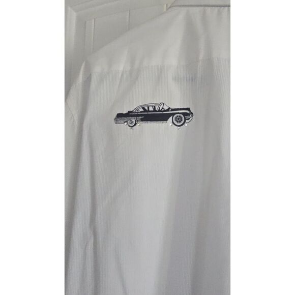 Las Olas Embroidered 50's Car Show Button Down Shirt Mens XL DAD FATHERS DAY - Picture 10 of 13